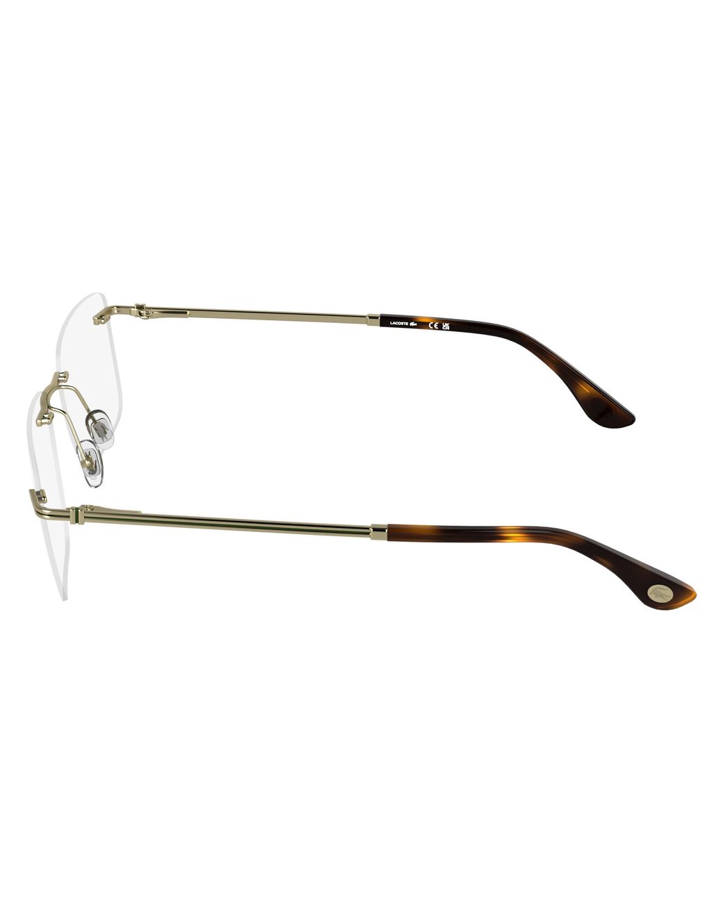 Lacoste Black L2324 033 Optical Frames Metal Squared Normal for men