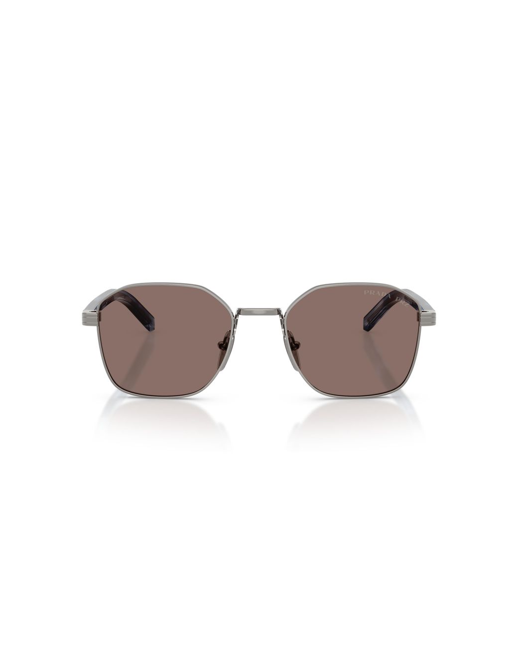 Prada Black Pr C50S 5Av05C Sunglasses Steel Squared Polarized for men