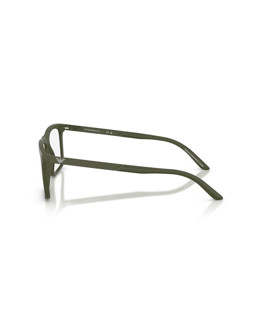 Emporio Armani Black Ea3221 5001 Optical Frames Injected Transparent Squared Normal for men