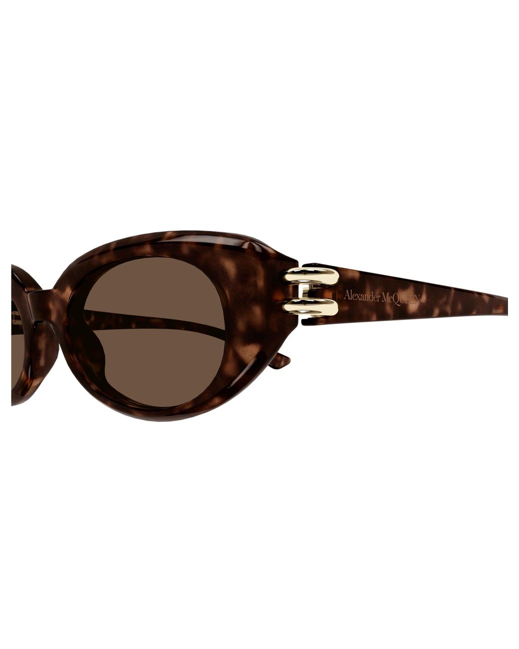 McQueen Black Am0469S 002 Sunglasses Acetate Round