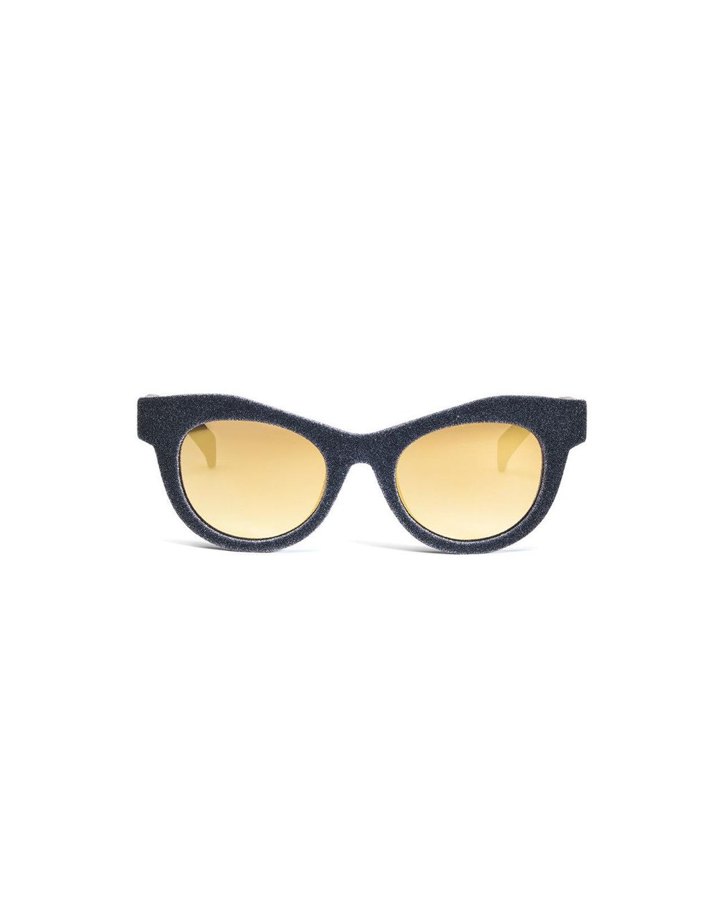 Italia Independent Black 0096V 077.Gld Outlet Sunglasses Plastic Cat Eye Shaded