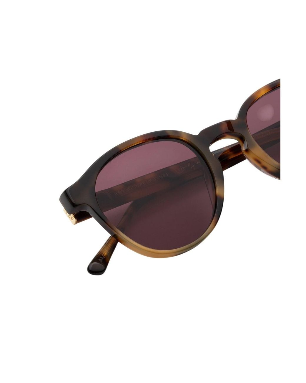 Retrosuperfuture Black Amg The Warhol New Cheetah Sunglasses Acetate Round