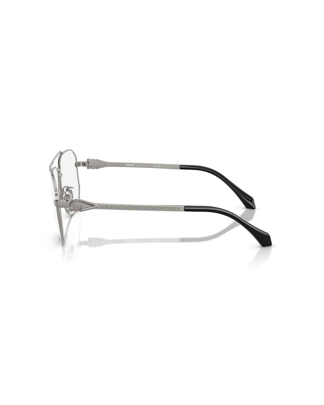 Versace Black Ve1307 1001 Optical Frames Metal Pilot Normal for men