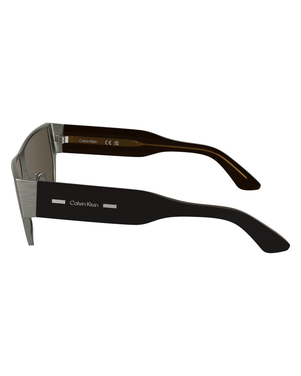 Calvin Klein Black Ck25102S 071 Sunglasses Metal Squared Normal