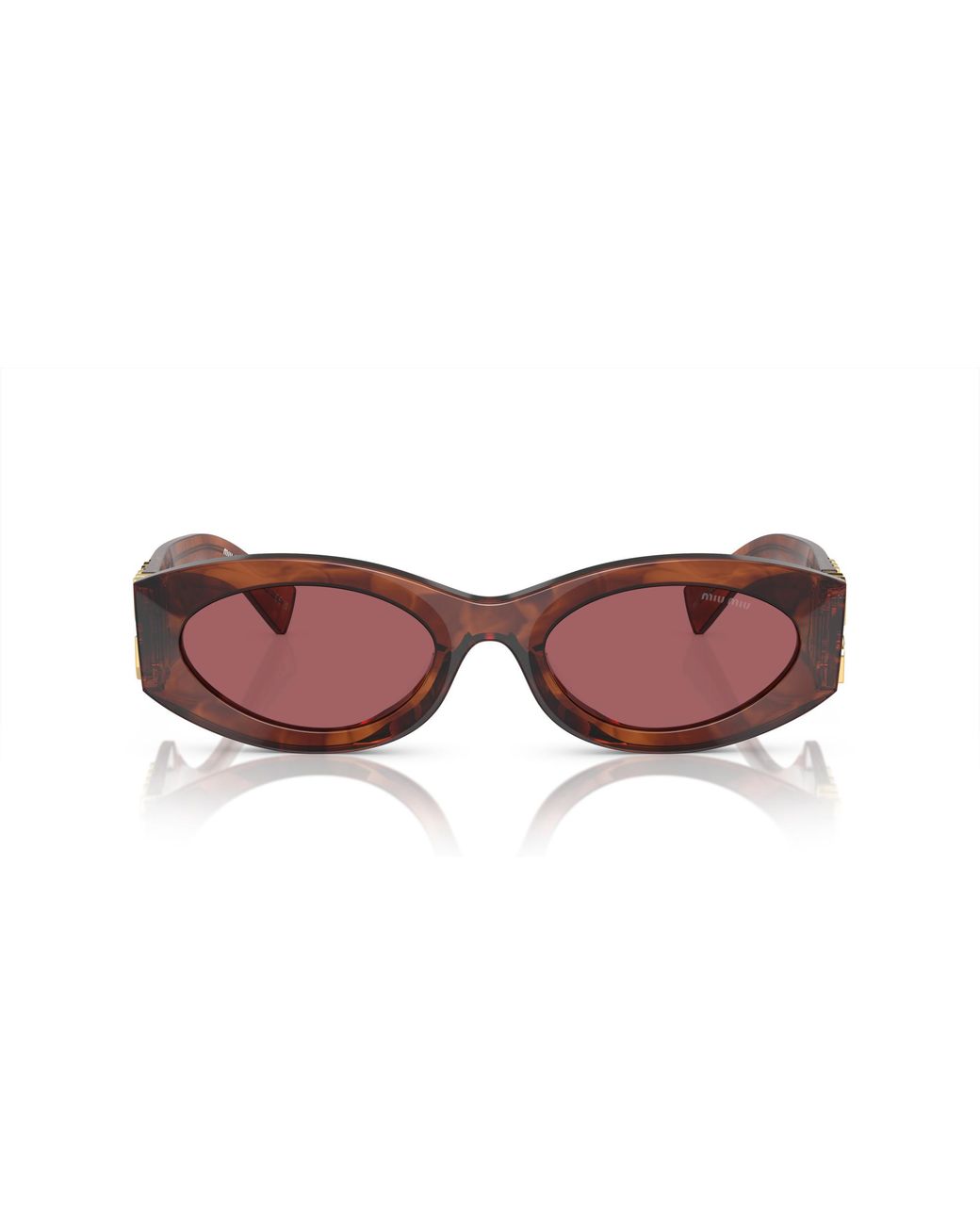 Miu Miu Brown Mu 11Ws 11Q08S Sunglasses Acetate Round Normal