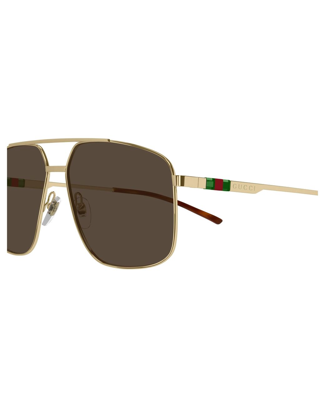 Gucci Black Gg1676S Metal Aviator Sunglasses for men