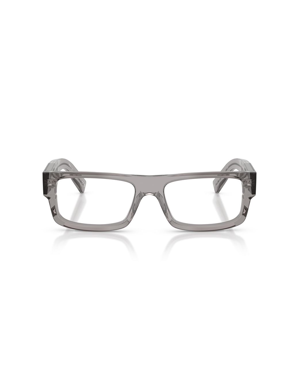 Prada Black Pr D06V 16Z1O1 Optical Frames Acetate Transparent Squared Normal for men