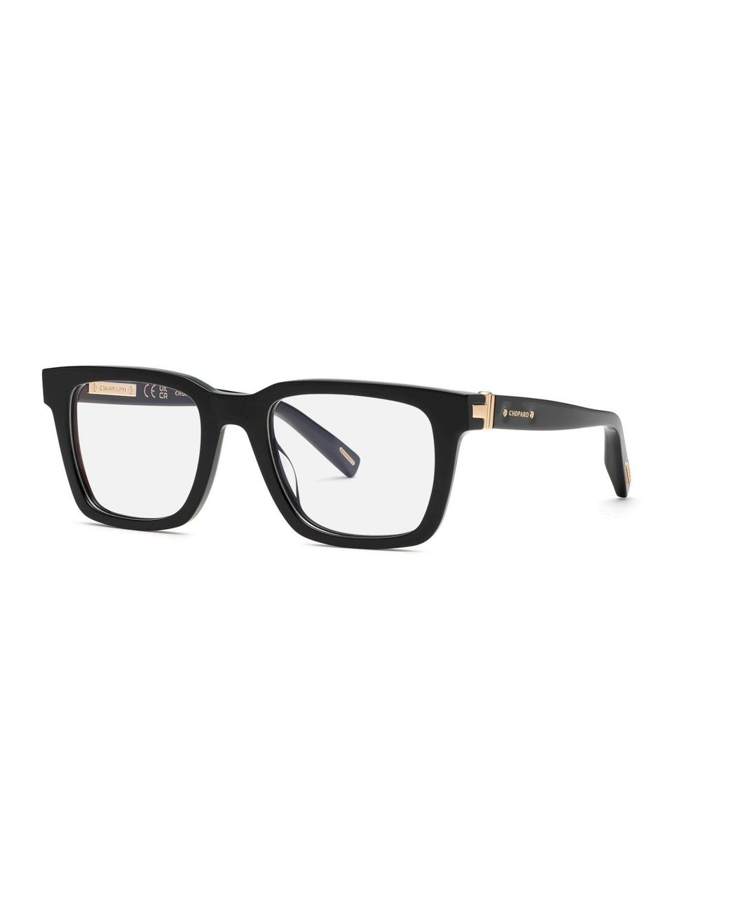 Chopard Black Vch372 700 Optical Frames Acetate Squared for men