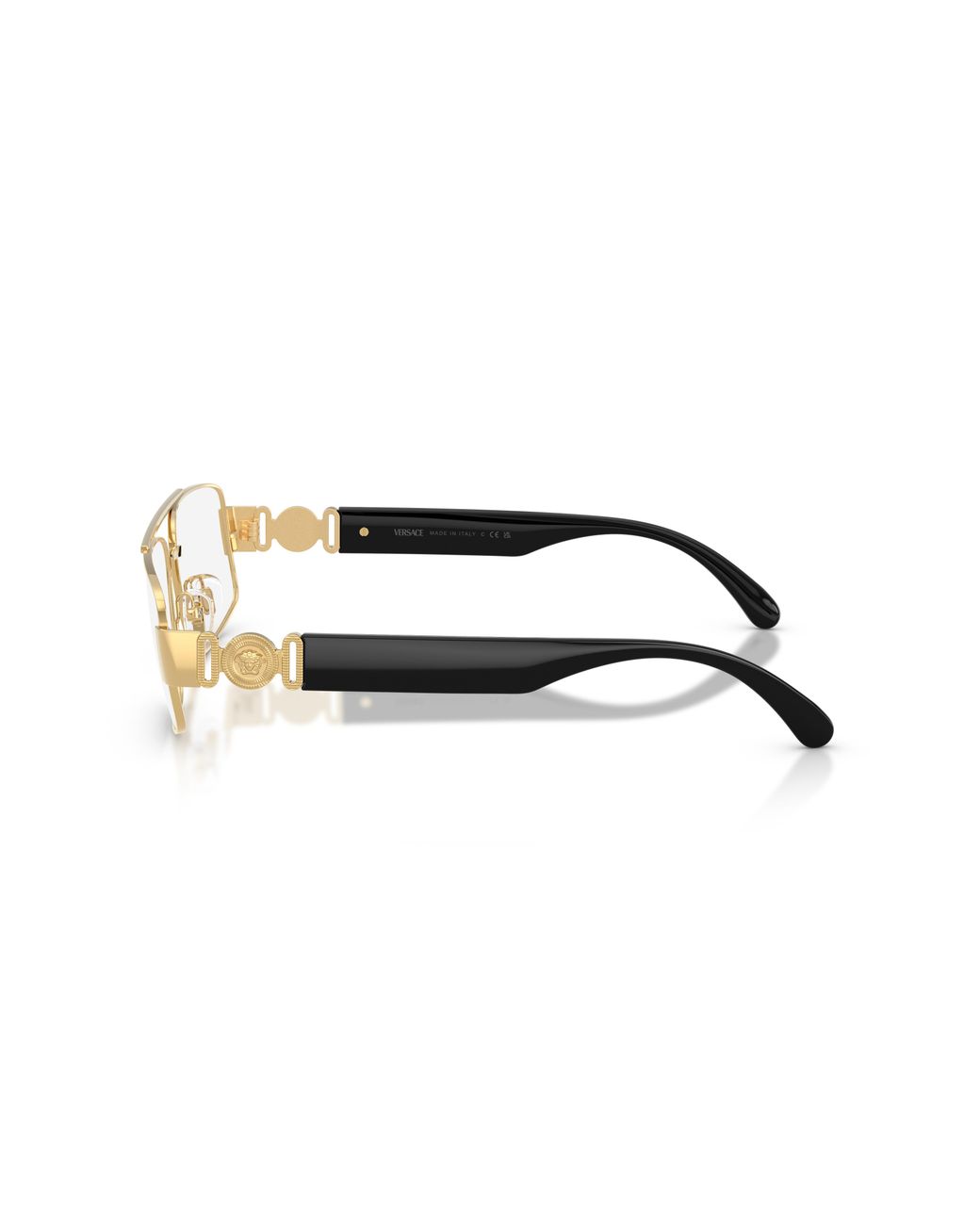 Versace Black Ve1317 1002 Optical Frames Metal Transparent Squared Normal for men