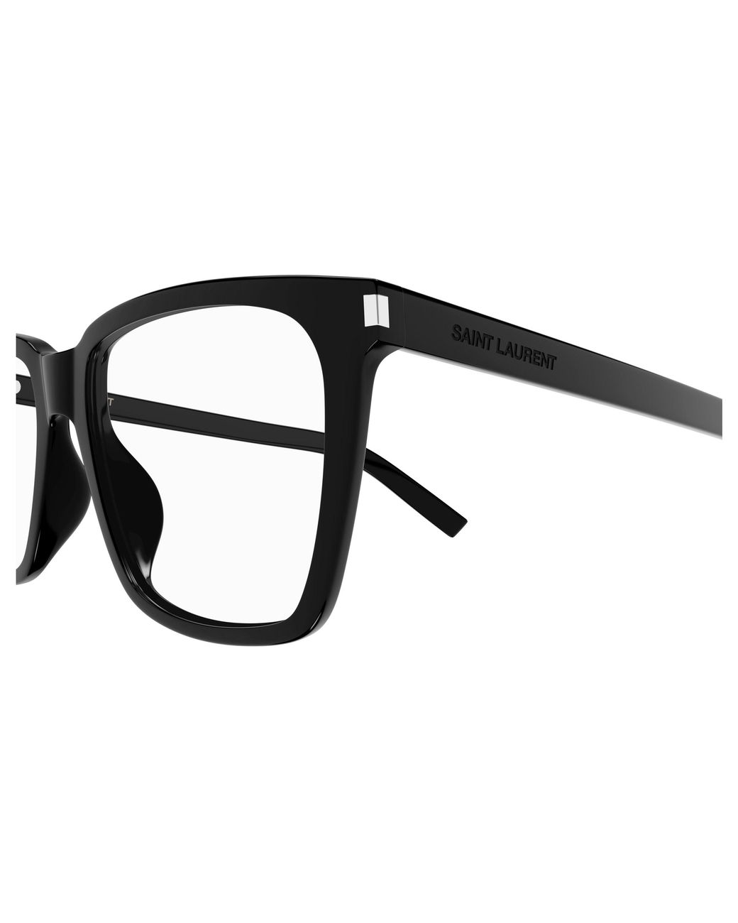 Saint Laurent Black Sl 717 Slim 001 Optical Frames Acetate Transparent Squared