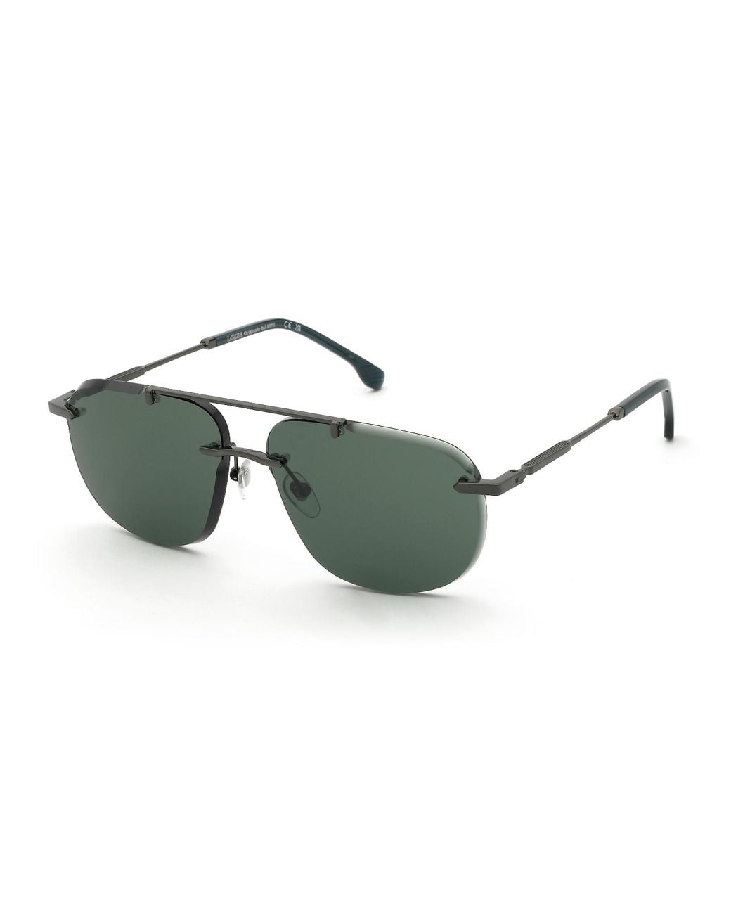 Lozza Green Sl2457 Alicudi 4 568 Sunglasses Metal Squared Normal for men