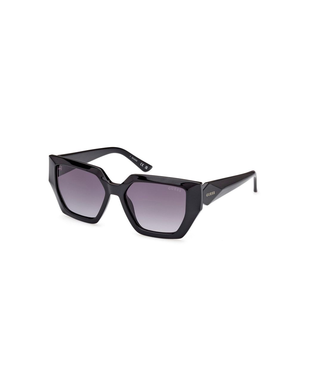 Guess Black Gu7896 01B Sunglasses Injected Geometric Normal Shaded
