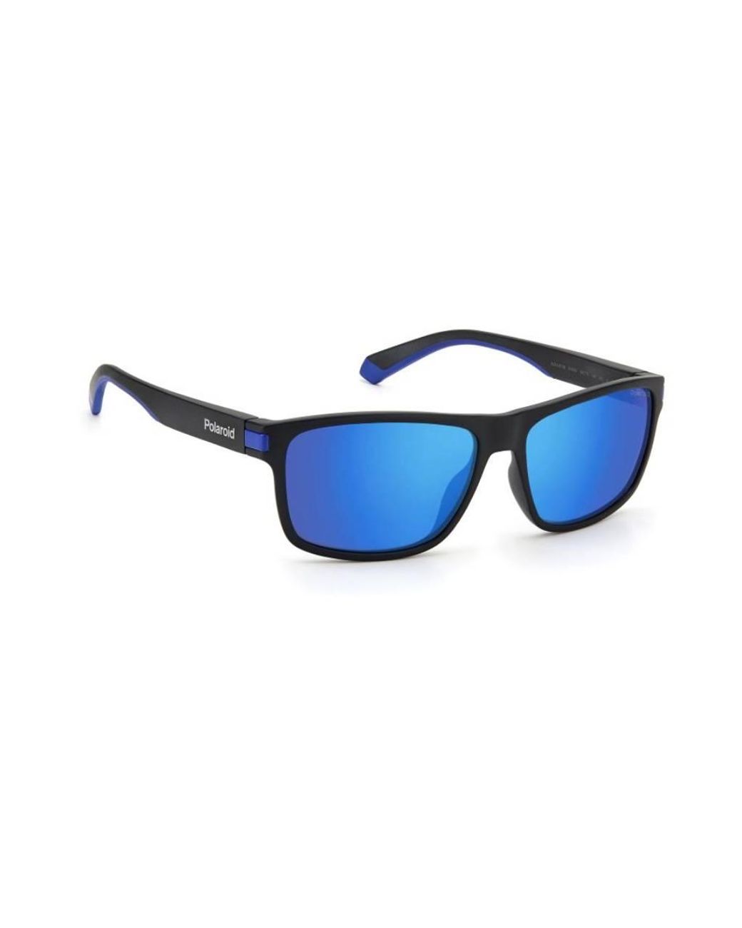 Polaroid Black Pld 2121/S 0Vk/5X Sunglasses Plastic Squared Polarized Mirror for men
