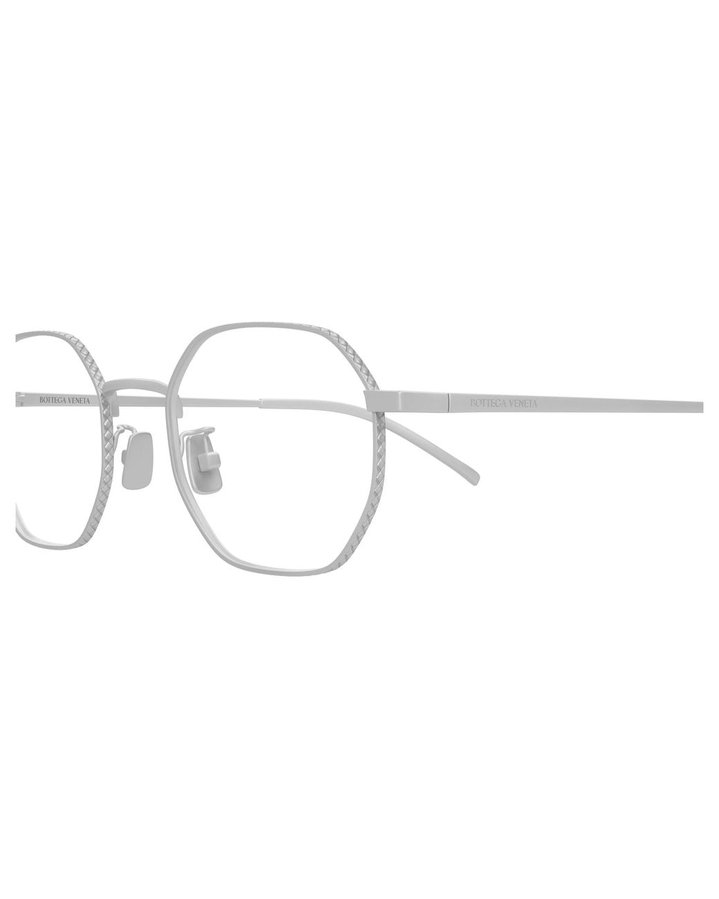 Bottega Veneta Black Bv1423Oa 002 Optical Frames Titanium Transparent Round