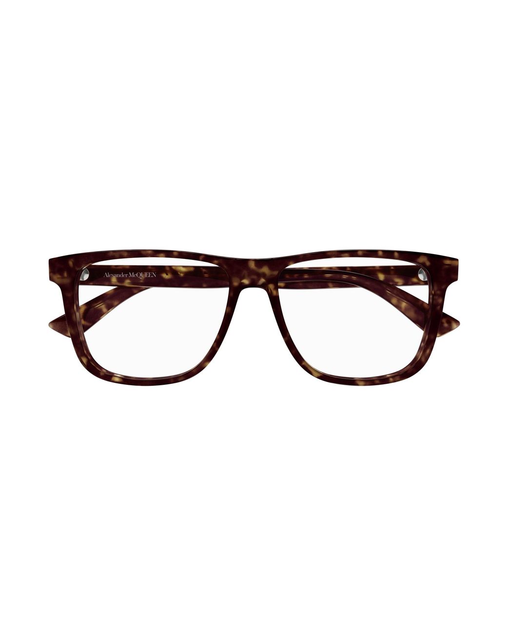 McQueen Black Am0463O 002 Optical Frames Acetate Transparent Pilot for men