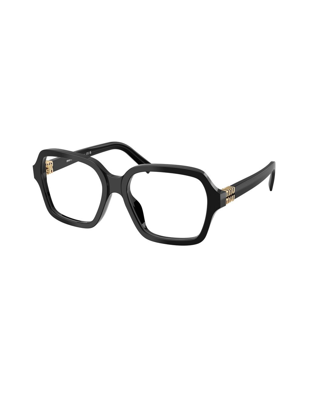 Miu Miu Black Mu 03Yv 16K1O1 Optical Frames Acetate Squared Normal