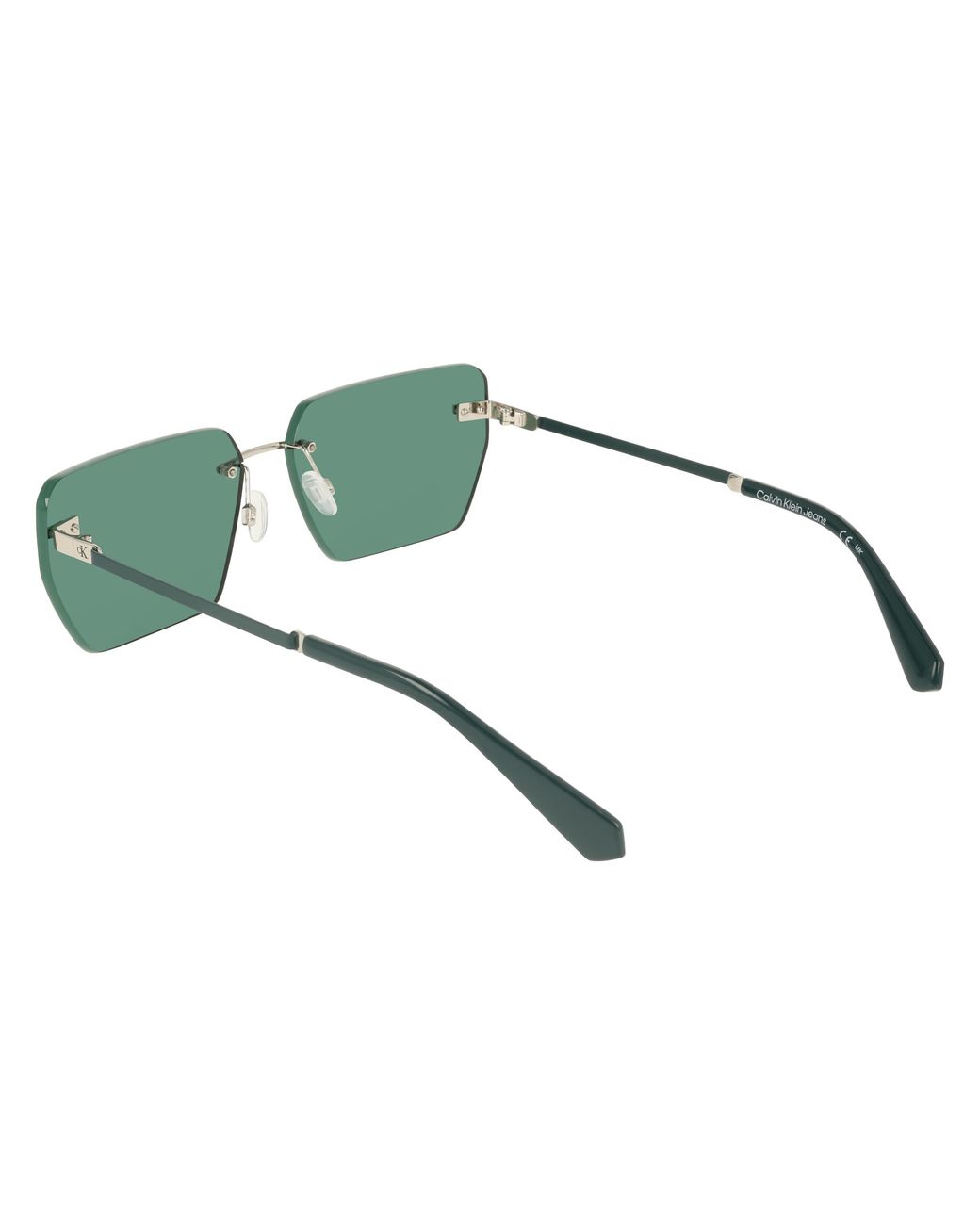 Calvin Klein Green Ckj25207S 045 Sunglasses Metal Squared Normal