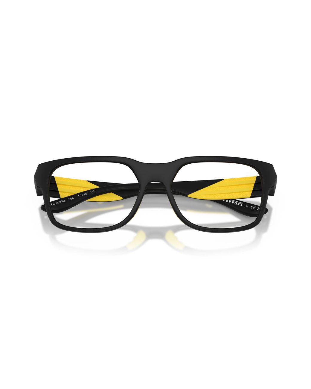 FERRARI SCUDERIA Black Fz8030U 504 Optical Frames Injected Transparent Geometric Normal for men