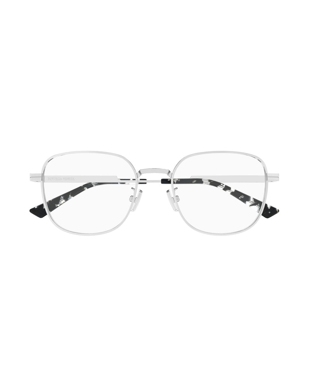 Bottega Veneta Black Bv1521Oj 002 Montature Da Vista Metallo Trasparente Squadrata