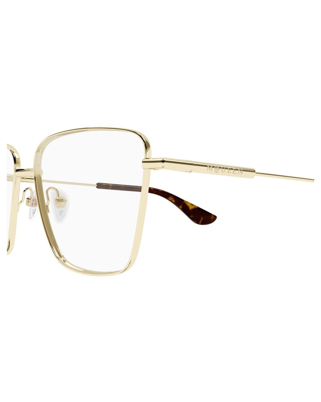 McQueen Black Am0503O 002 Optical Frames Metal Transparent Squared