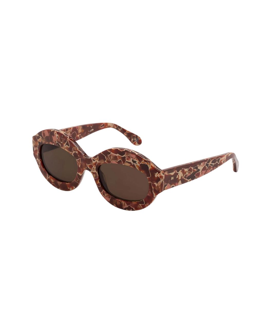 Marni Brown Fn9 Ik Kil Cenote Lava Sunglasses Acetate Oversize Normal
