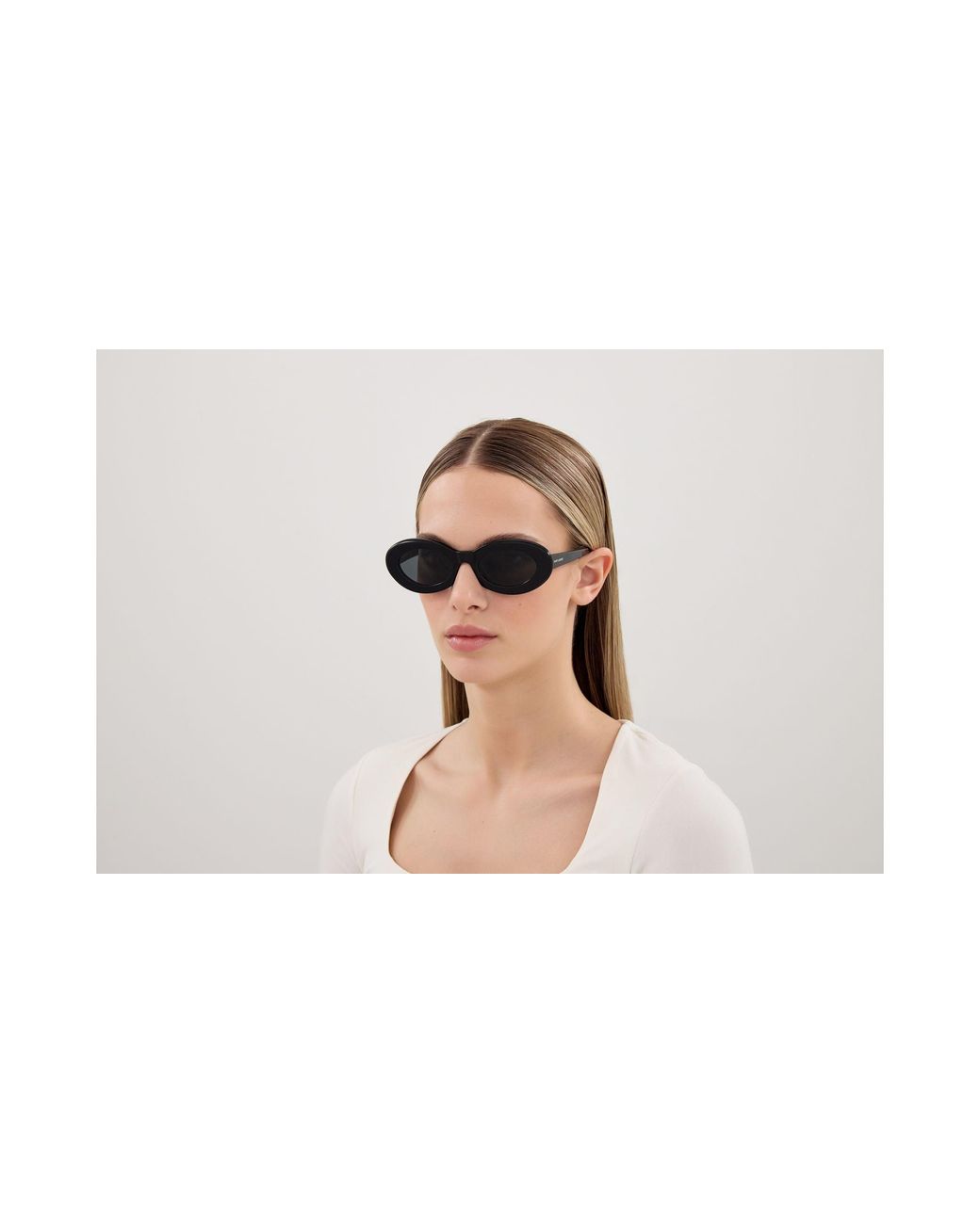 Saint Laurent Black Sl594 Oval Sunglasses