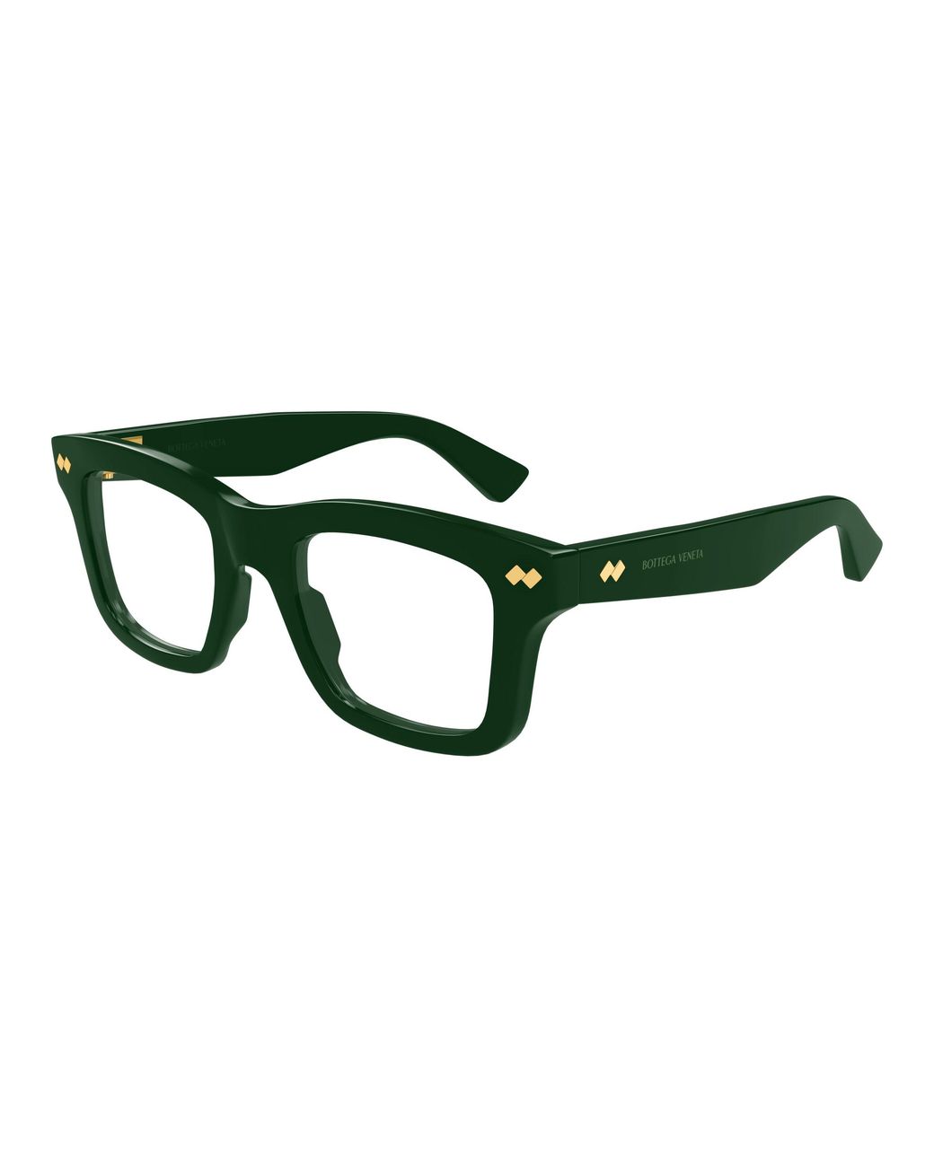 Bottega Veneta Green Bv1353O 008 Optical Frames Acetate Transparent Squared
