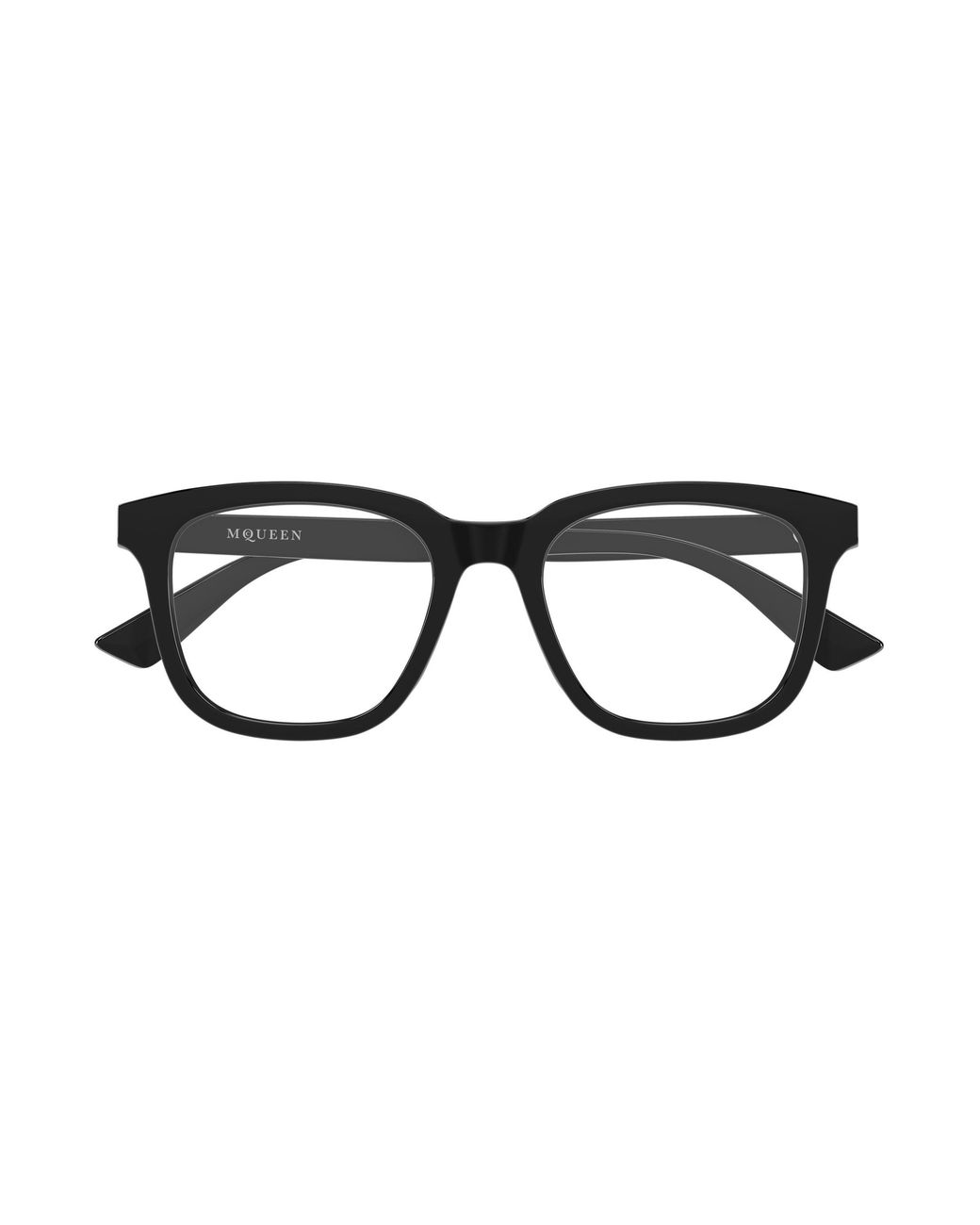 McQueen Black Am0539O 001 Optical Frames Acetate Transparent Squared