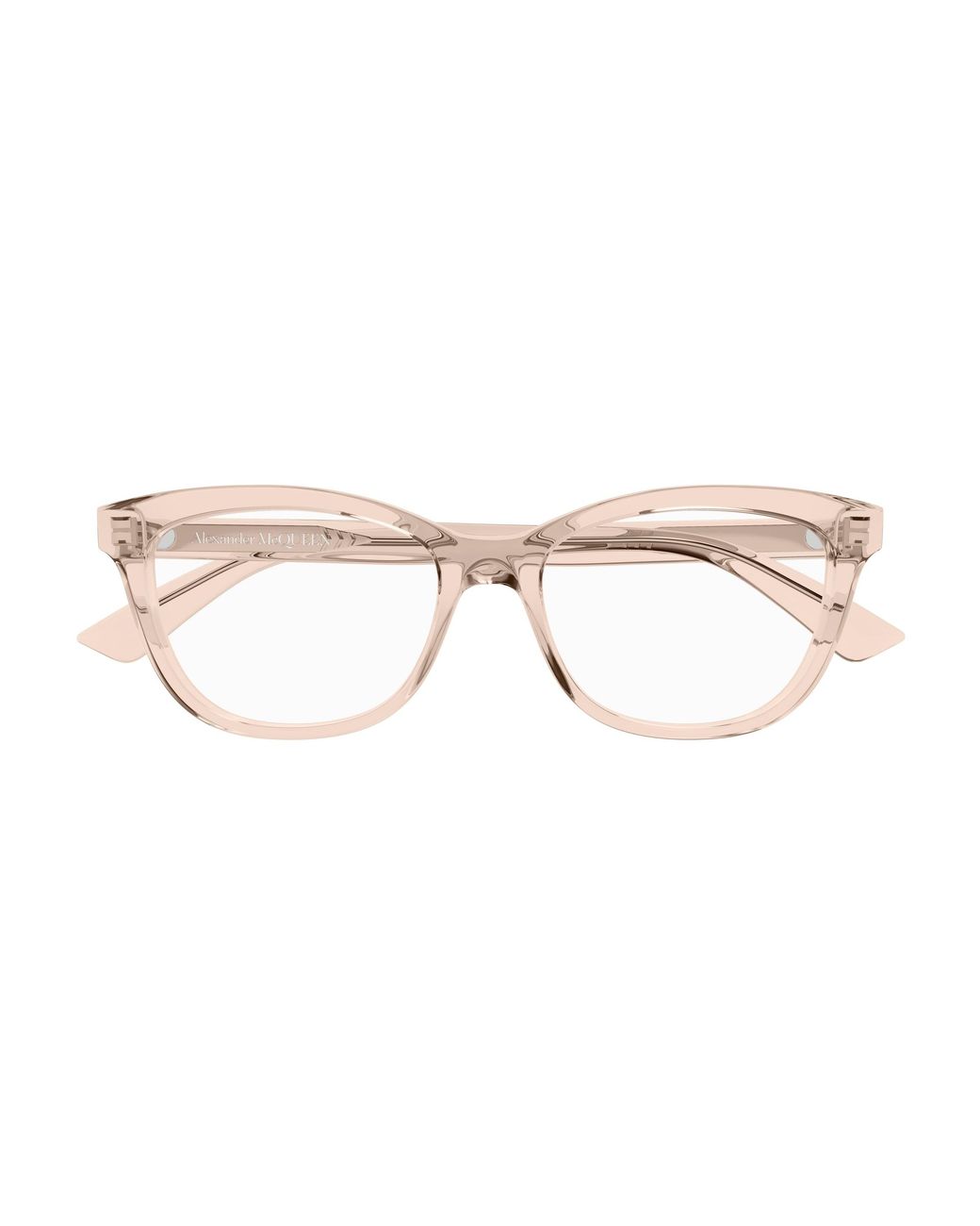 McQueen Black Am0461O 003 Optical Frames Acetate Transparent Cat Eye