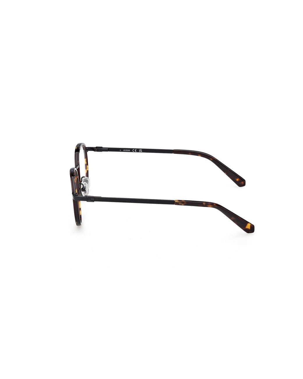 Guess Black Gu50324 52 Optical Frames Injected Round Normal for men