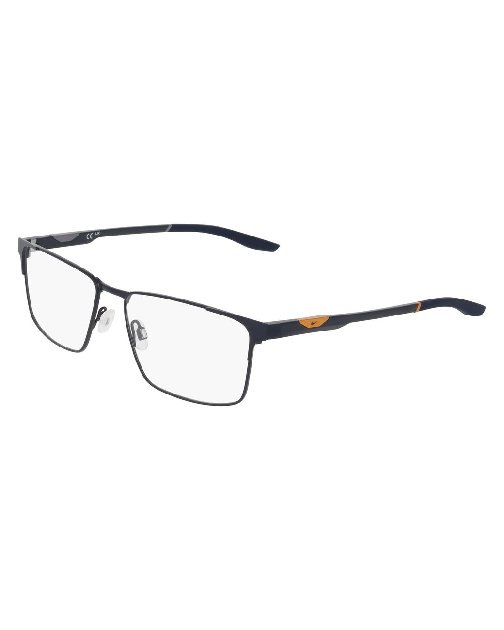 Nike Black 8143 212 Optical Frames Metal Squared Normal for men