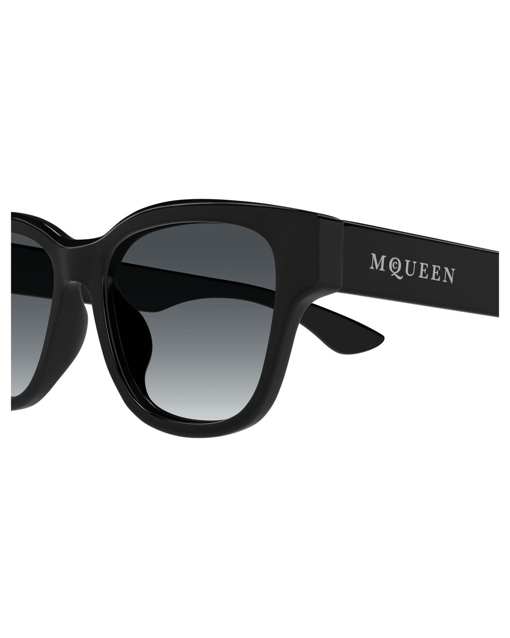 McQueen Black Am0528Sa 001 Sunglasses Acetate Squared