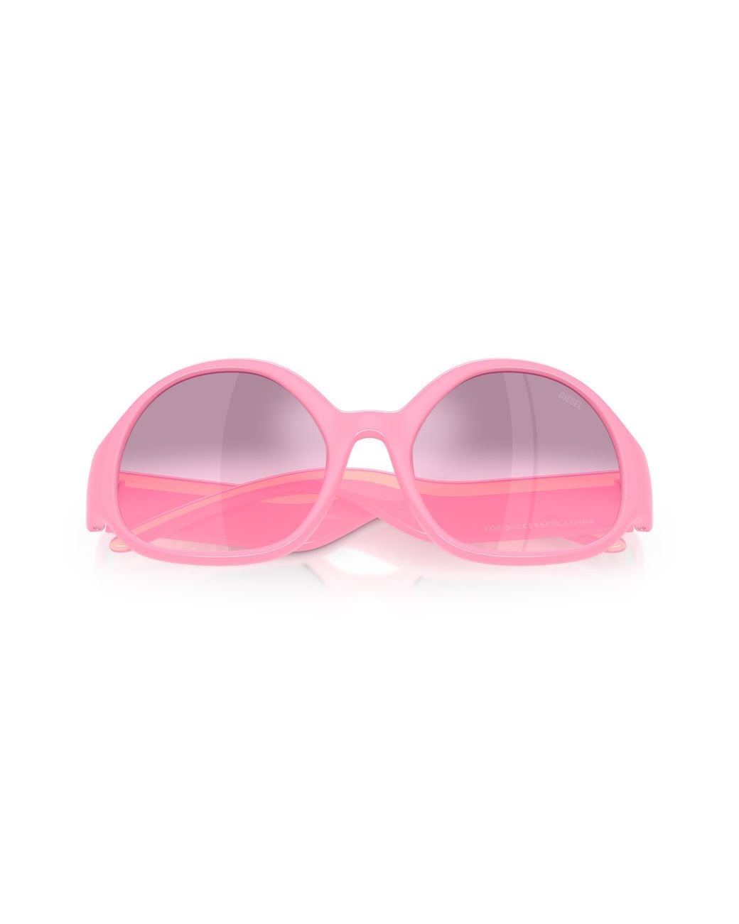 DIESEL Black Dl3022U 2055H9 Sunglasses Injected Round Mirror Nuanced