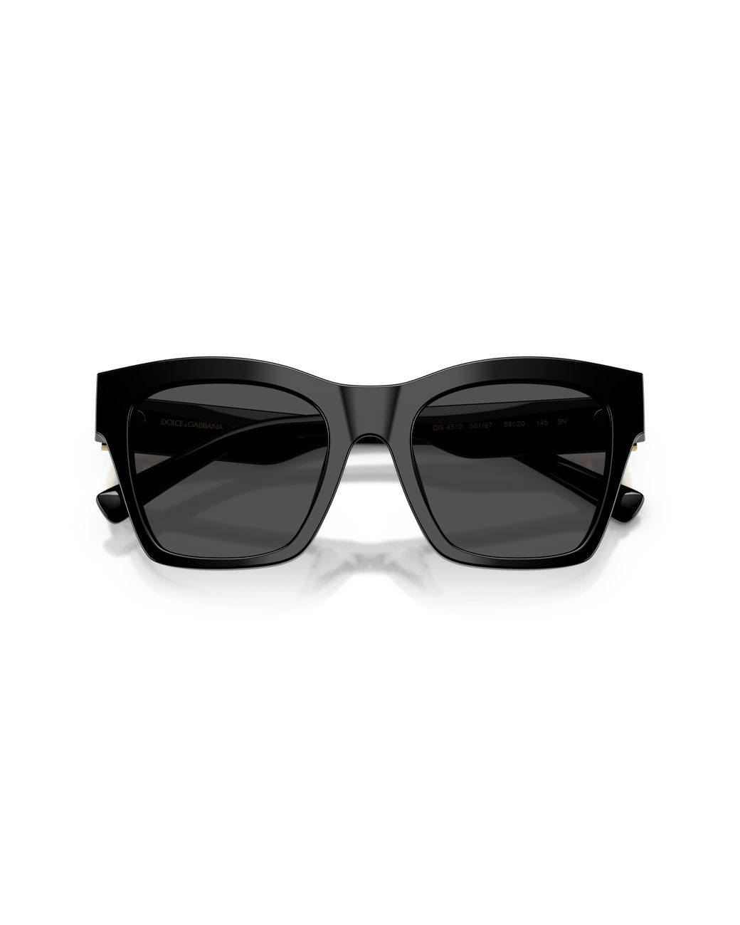 Dolce & Gabbana Black Dg4512 501/87 Sunglasses Acetate Squared Normal
