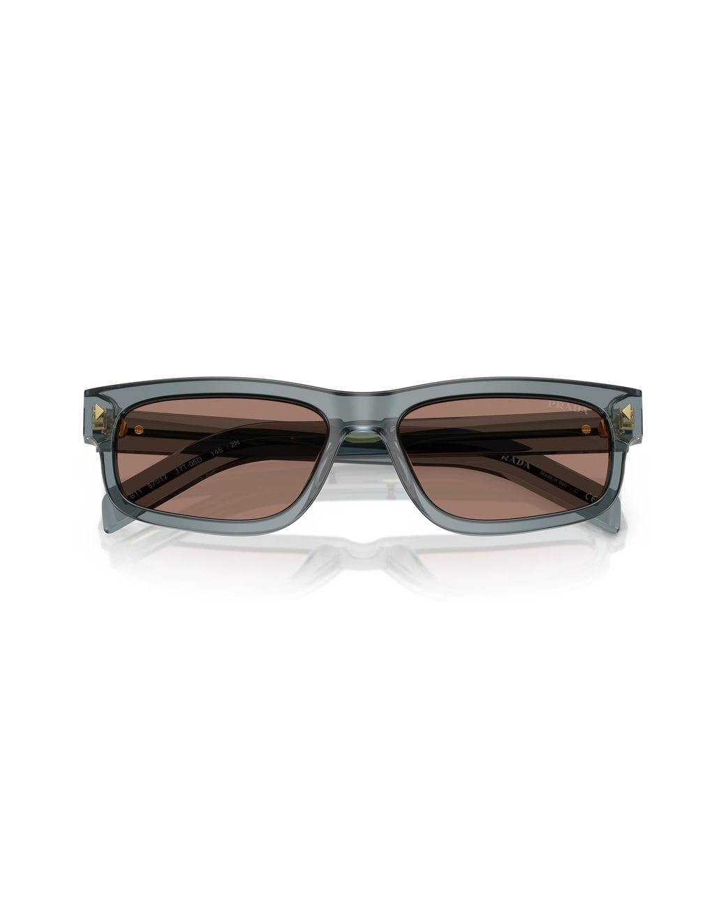 Prada Black Pr B11S 17T05D Sunglasses Acetate Squared Normal for men