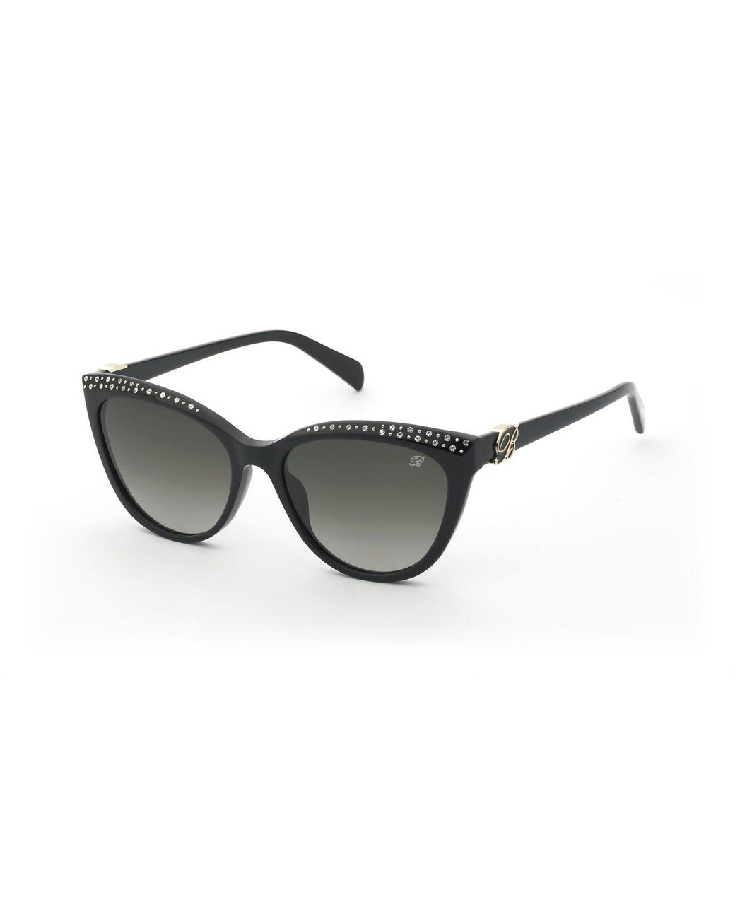 Blumarine Black Sbm900S 700S Sunglasses Acetate Smoke Butterfly Normal Nuanced