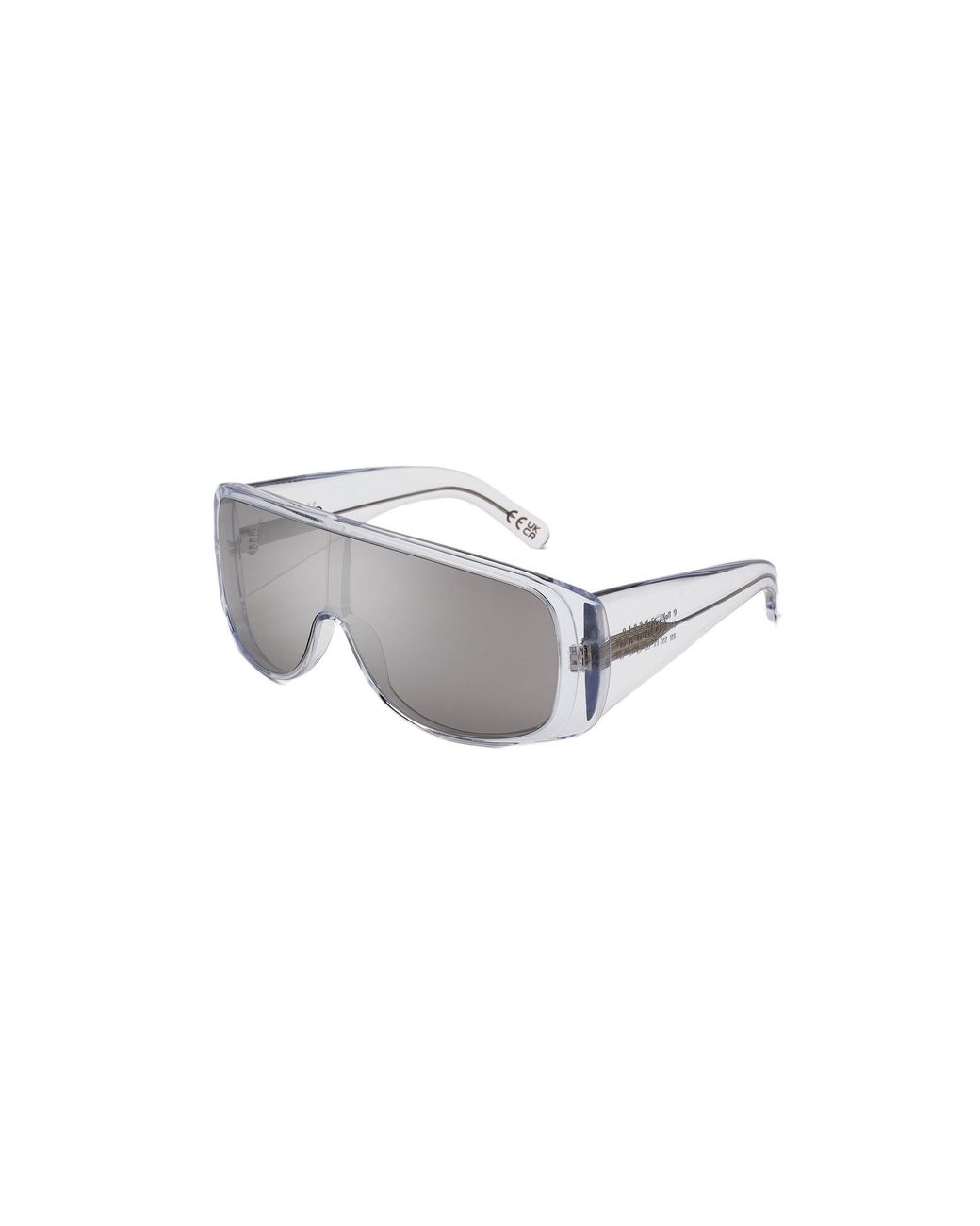 MM6 by Maison Margiela Black P55 Margiela Mm6 Mask Occhiali Da Sole Acetato Argento Maschera Specchiato