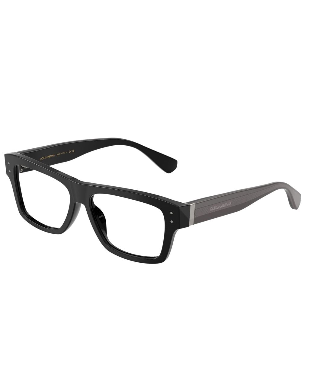 Dolce & Gabbana Black Dg3458 3355 Optical Frames Acetate Transparent Squared Normal for men