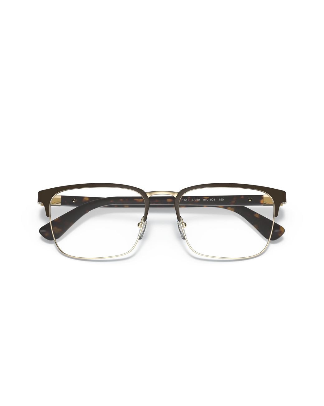 Prada Black Pr 54Tv 01U1O1 Optical Frames Metal Squared Normal for men
