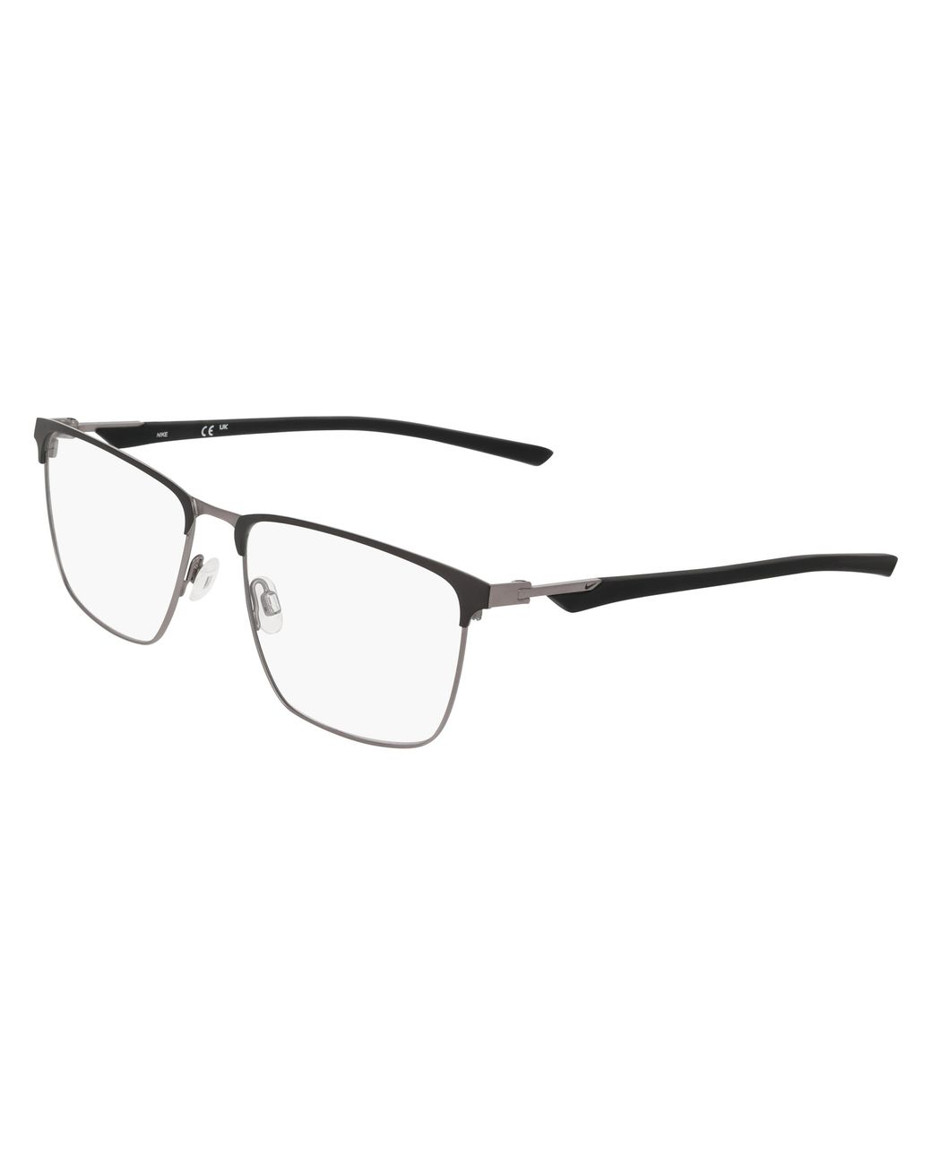 Nike Black 4321 001 Optical Frames Metal Squared Normal for men