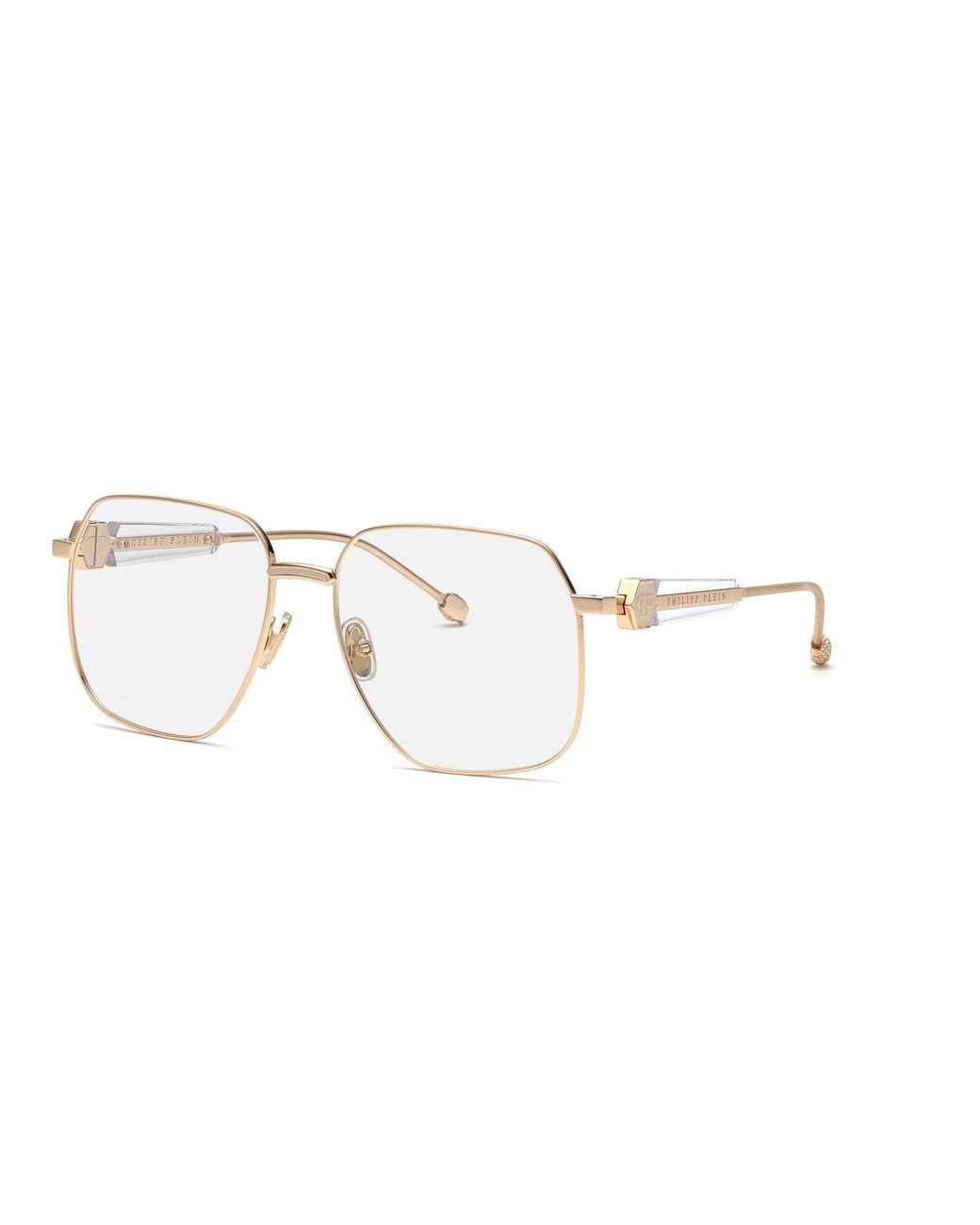 Philipp Plein Black Vpp126S Plein Queen 0F47 Optical Frames Metal Geometric