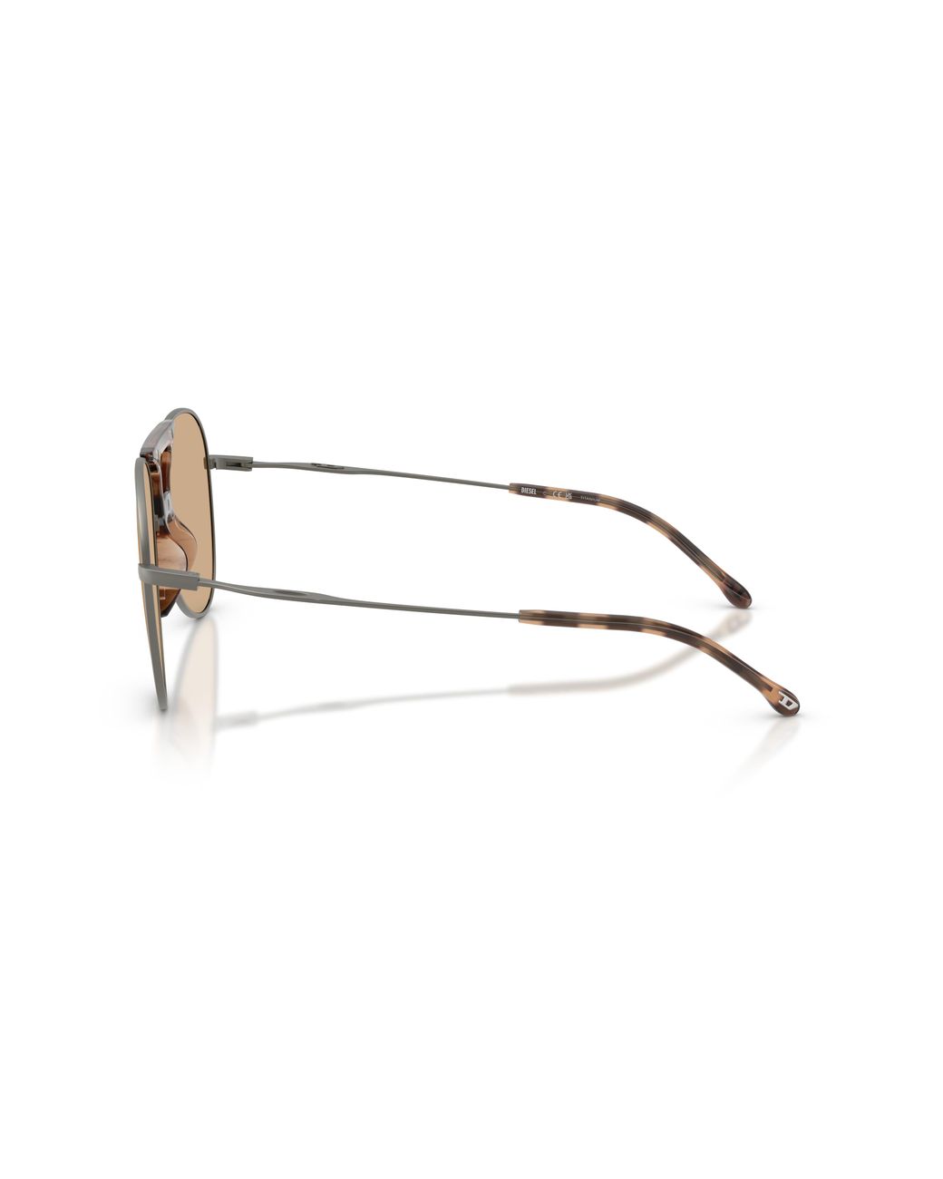 DIESEL Black Dl1022T 1049/8 Sunglasses Titanium Pilot Normal