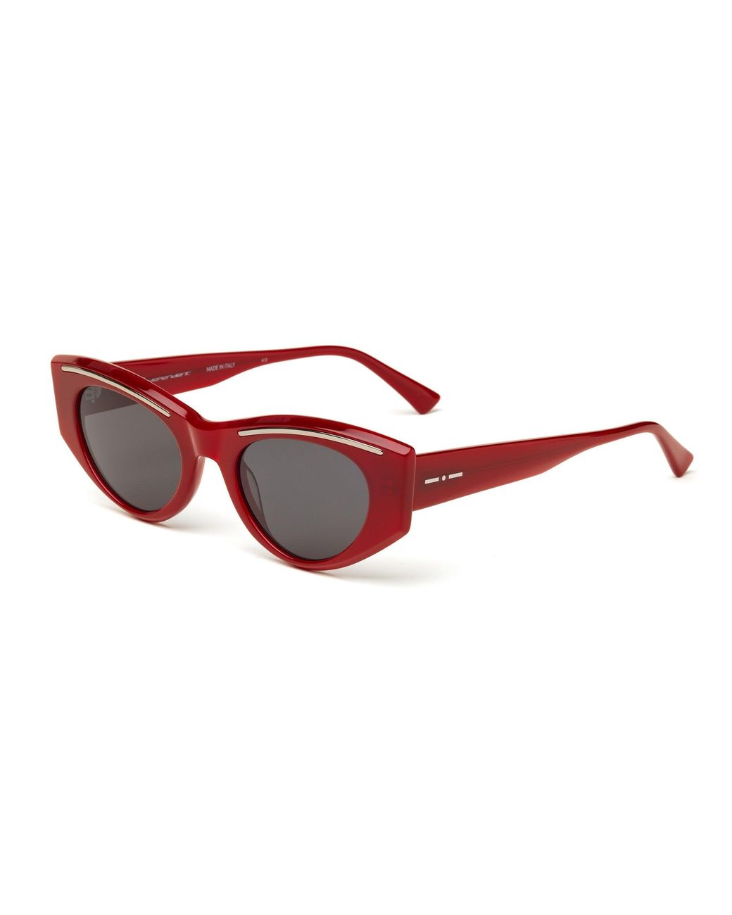 Italia Independent Black Audrey 0820 057.Gls Outlet Sunglasses Acetate Cat Eye Anti-Glare