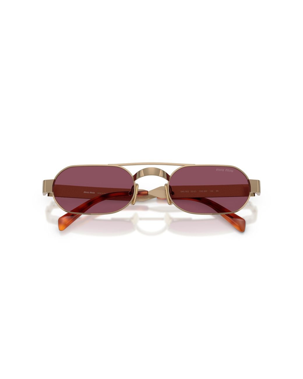 Miu Miu Black Mu B52S 7Oe30Y Sunglasses Metal Round Normal