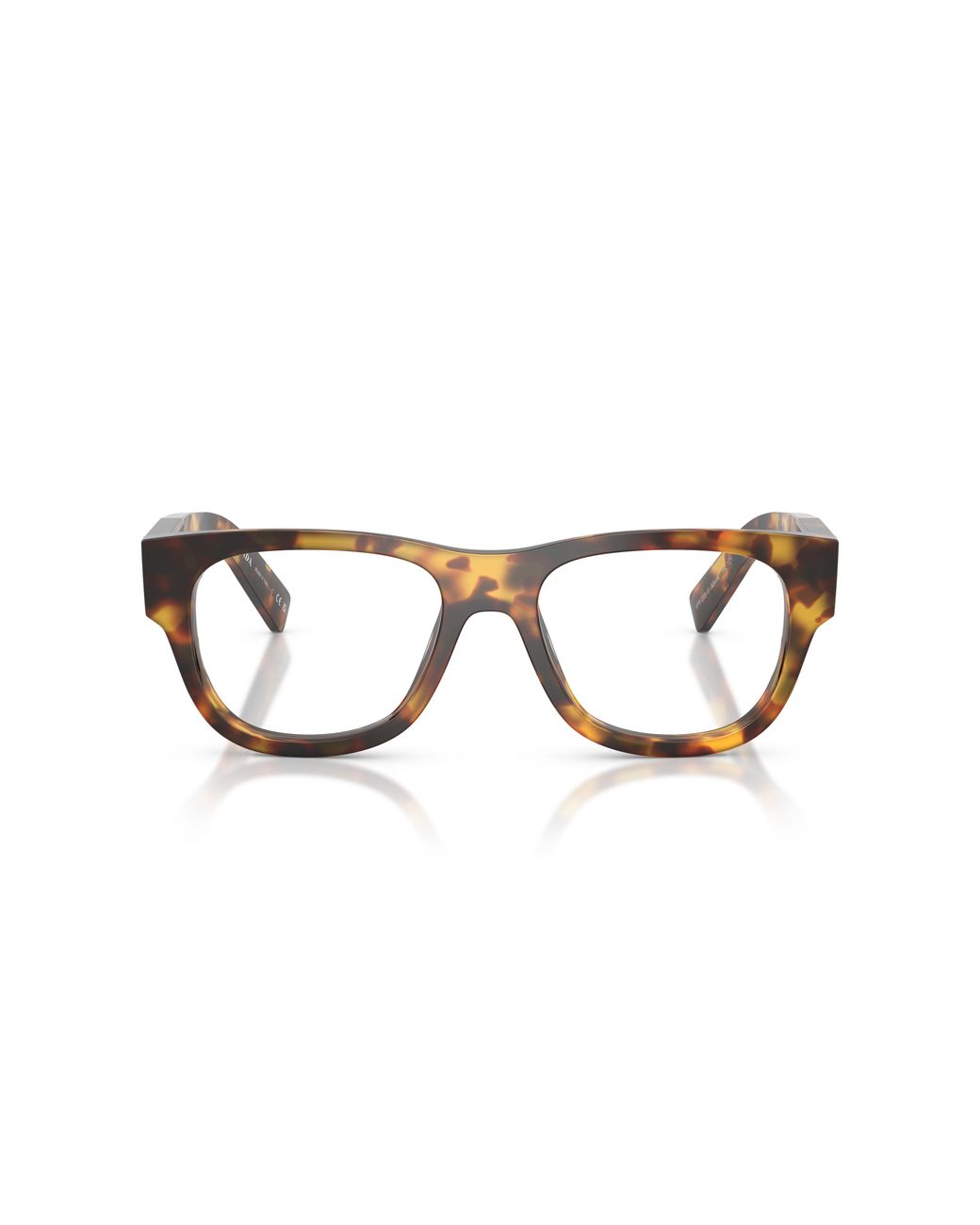 Prada Black Pr D08Vu 14L1O1 Optical Frames Acetate Transparent Squared Normal for men