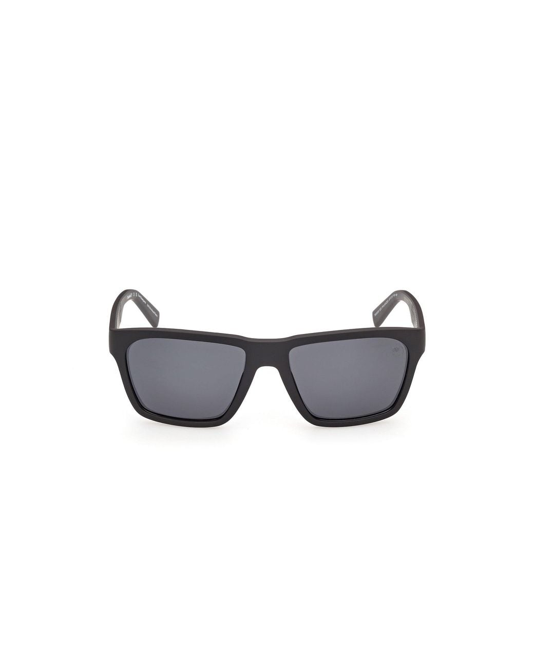 Timberland Black Tb00095 02D Sunglasses Injected Smoke Squared Polarized for men