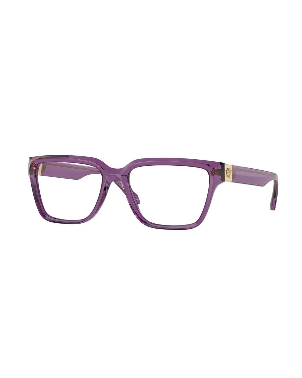 Versace Black Ve3357 5464 Optical Frames Acetate Transparent Squared Normal