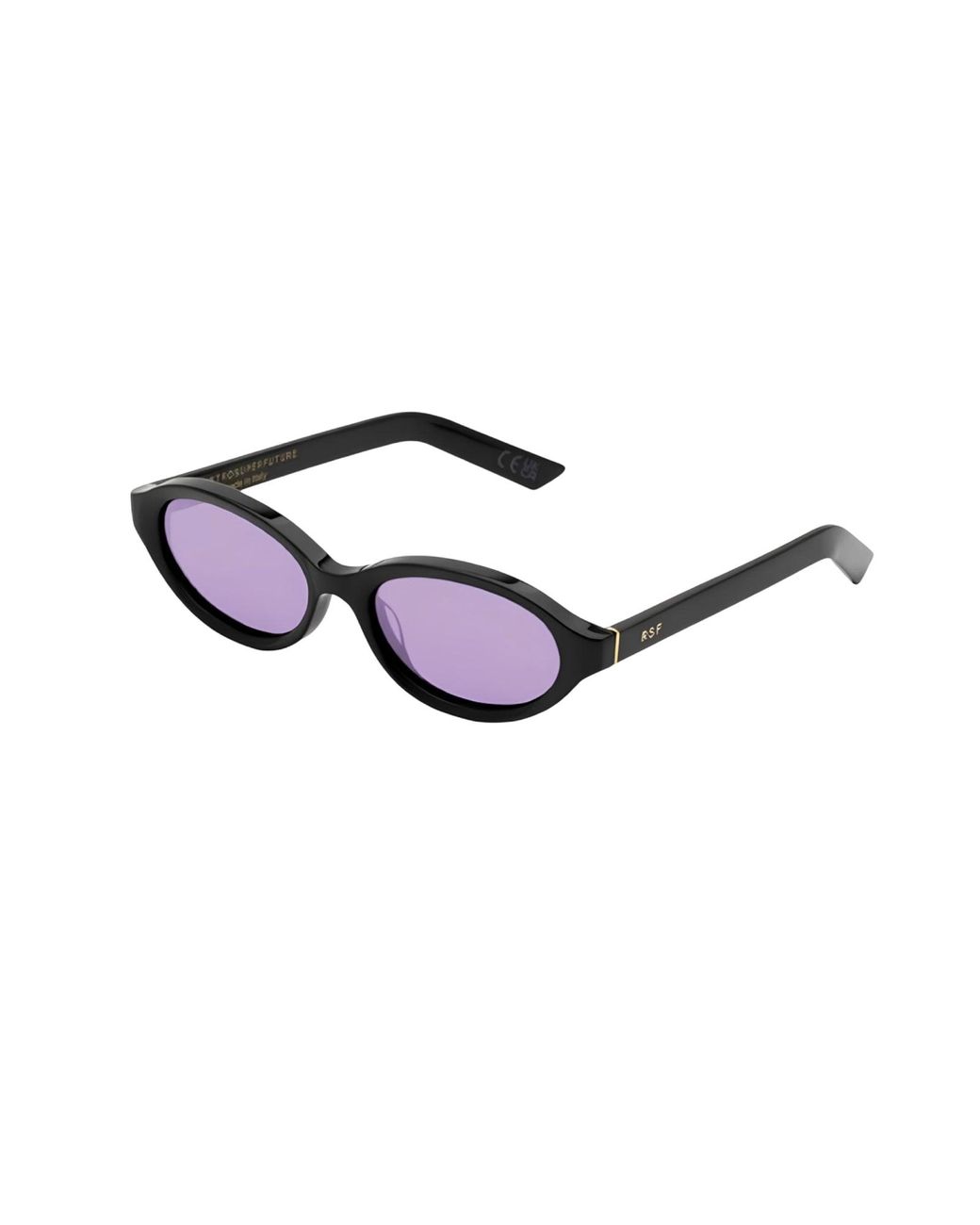 Retrosuperfuture Black Jz9 Parola Melanzana Sunglasses Acetate Round Normal