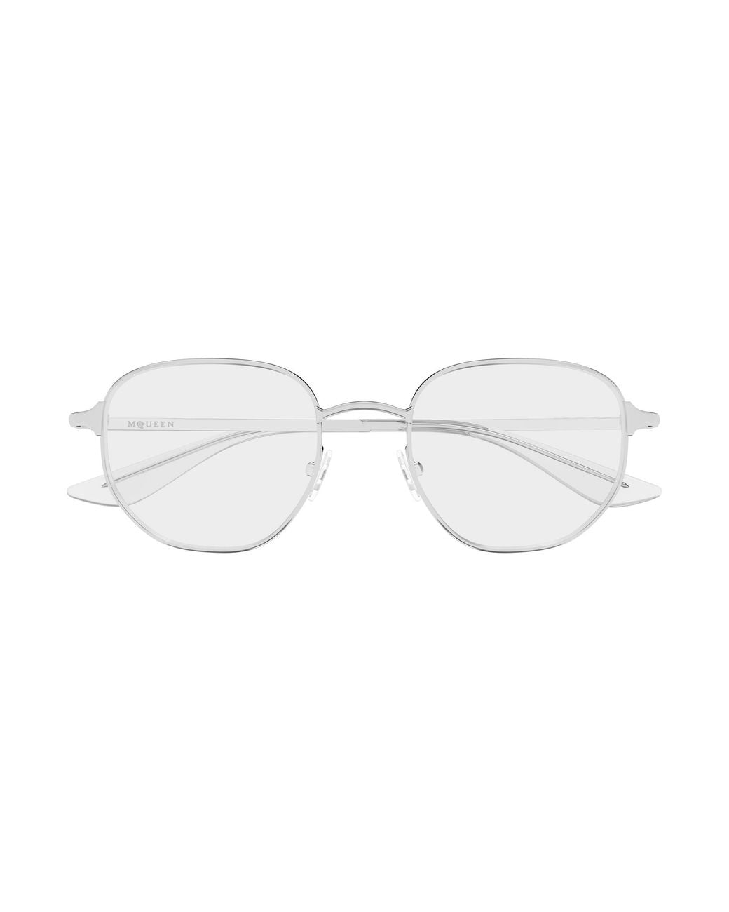 McQueen Black Am0590O 001 Montature Da Vista Metallo Trasparente Rotonda