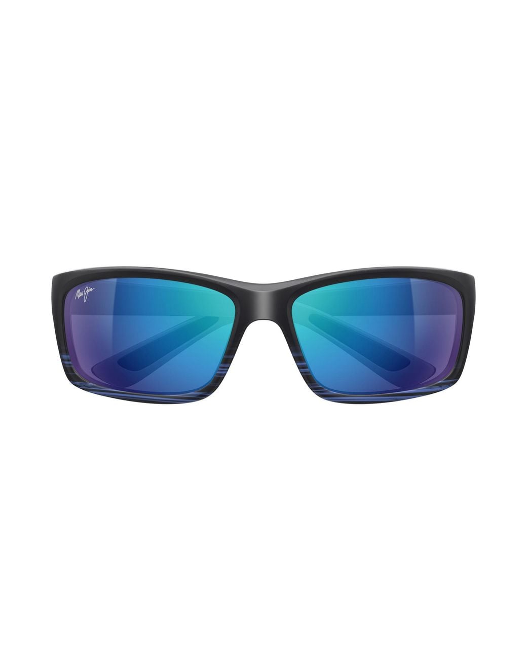 Maui Jim Black Mj0766S 002 Occhiali Da Sole Iniettato Blu Squadrata